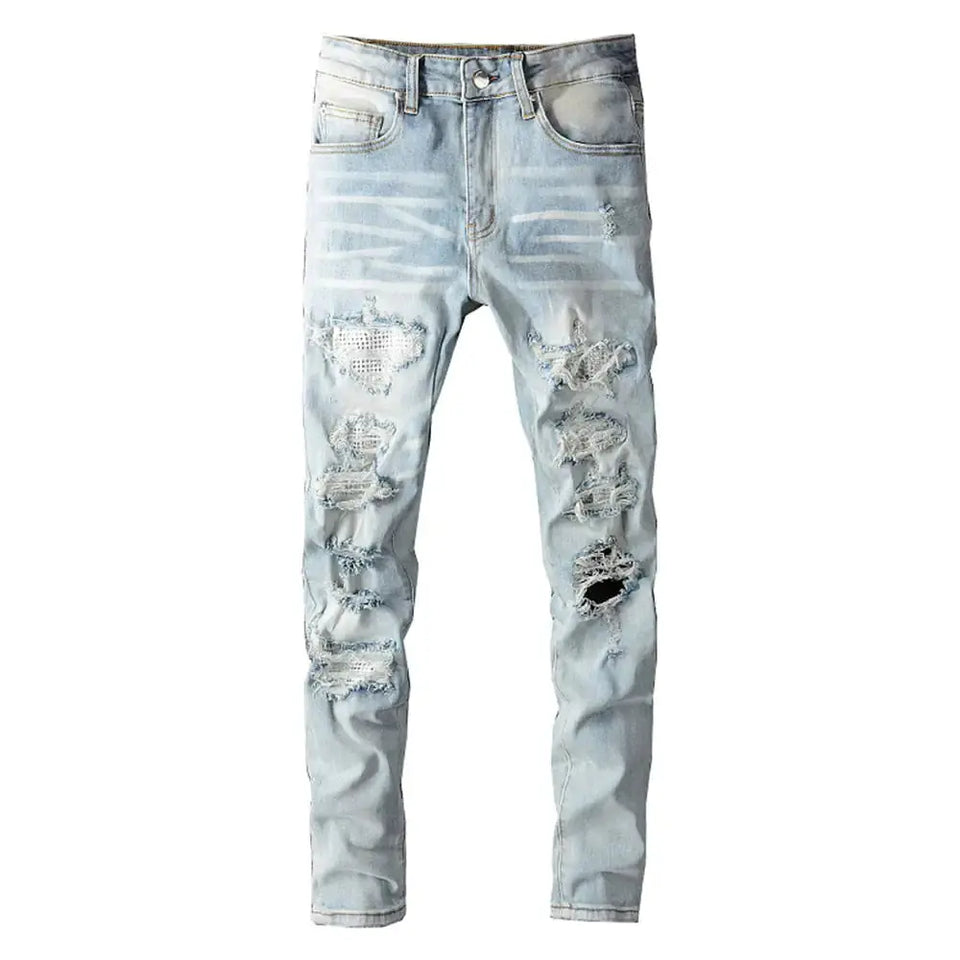 Light Blue Ripped Jeans Heaventlyshop