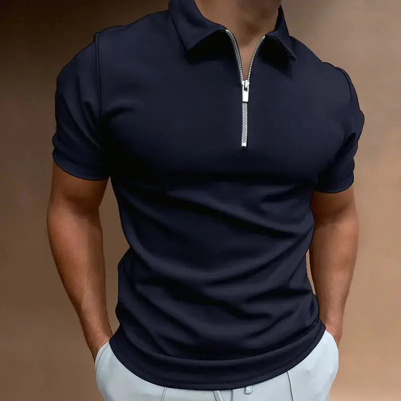 Summer Men's Solid Color Polo Shirts Heaventlyshop