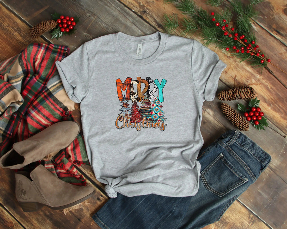 Western Merry Christmas Shirt, Christmas Shirts Heaventlyshop