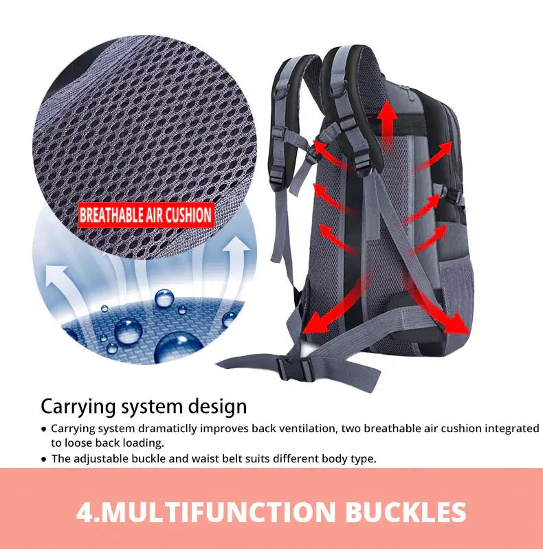 40L Men Women Travel Backpack Rucksack Camping Laptop Hiking School Book Bag USA Heaventlyshop