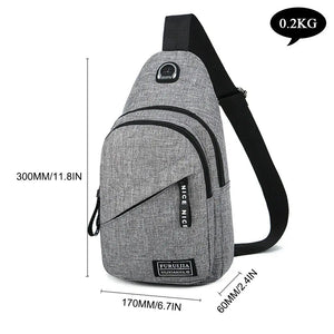 Men Women Sling Bag Chest Fanny Packs Cross Body Travel Sports Shoulder Backpack Heaventlyshop