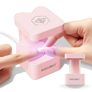 modelones Mini UV Light for Gel Nails, Small Nail Cure Light, Flash Cure Light for Gel x Nails, LED Nail Lamp, Portable USB Nail Light for Fast Curing, Pink Heaventlyshop