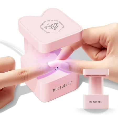 modelones Mini UV Light for Gel Nails, Small Nail Cure Light, Flash Cure Light for Gel x Nails, LED Nail Lamp, Portable USB Nail Light for Fast Curing, Pink Heaventlyshop