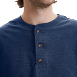 Hanes Men's T-Shirts, Men's BeefyT Henley Shirts, Men's Cotton Long Sleeve Shirts X-Large Navy Heather Heaventlyshop