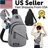 Men Women Sling Bag Chest Fanny Packs Cross Body Travel Sports Shoulder Backpack Heaventlyshop