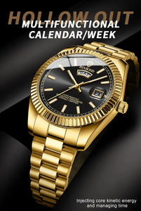 Steel Belt Waterproof Double Calendar Luminous Watch Heaventlyshop