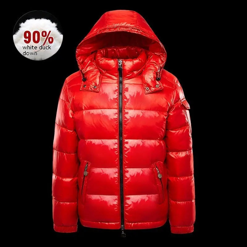 Down Jacket Black Glossy Couples Coat Heaventlyshop