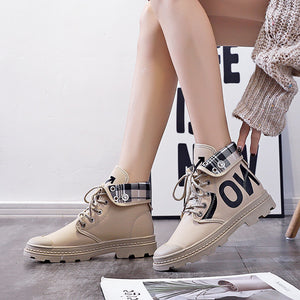 New All-match High-top Girls Canvas Short Boots Women's Shoes Heaventlyshop