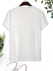 Cute Cat Nap Printed T-shirt, Men's T-shirt, Summer, Spring, Autumn Casual Short Sleeved T-shirt, Top As A Gift