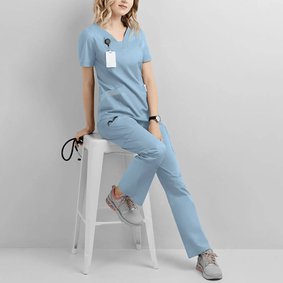 Operating Room Short Sleeved Nurse Uniform Suit Nurse Surgeon Heaventlyshop