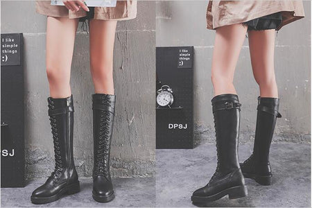 Women Long Boots High Boots Flat Boots Big Size Heaventlyshop