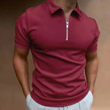 Summer Men's Solid Color Polo Shirts Heaventlyshop
