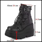 Platform Gothic Mid-calf Boots For Women Boots Heaventlyshop