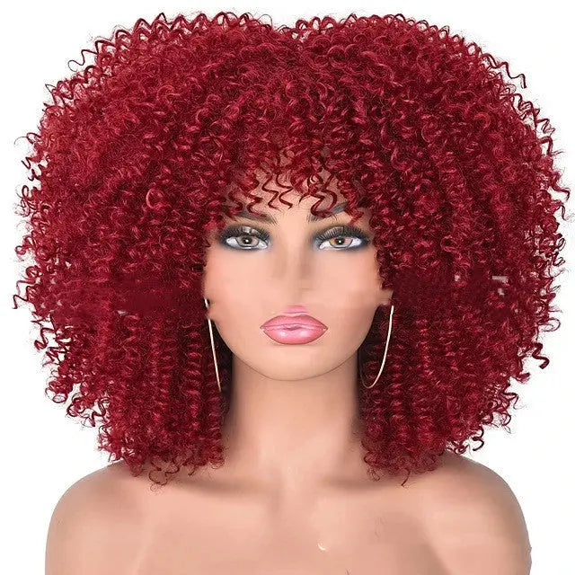 Small Curly Hair Rose Mesh Synthetic Headgear Heaventlyshop