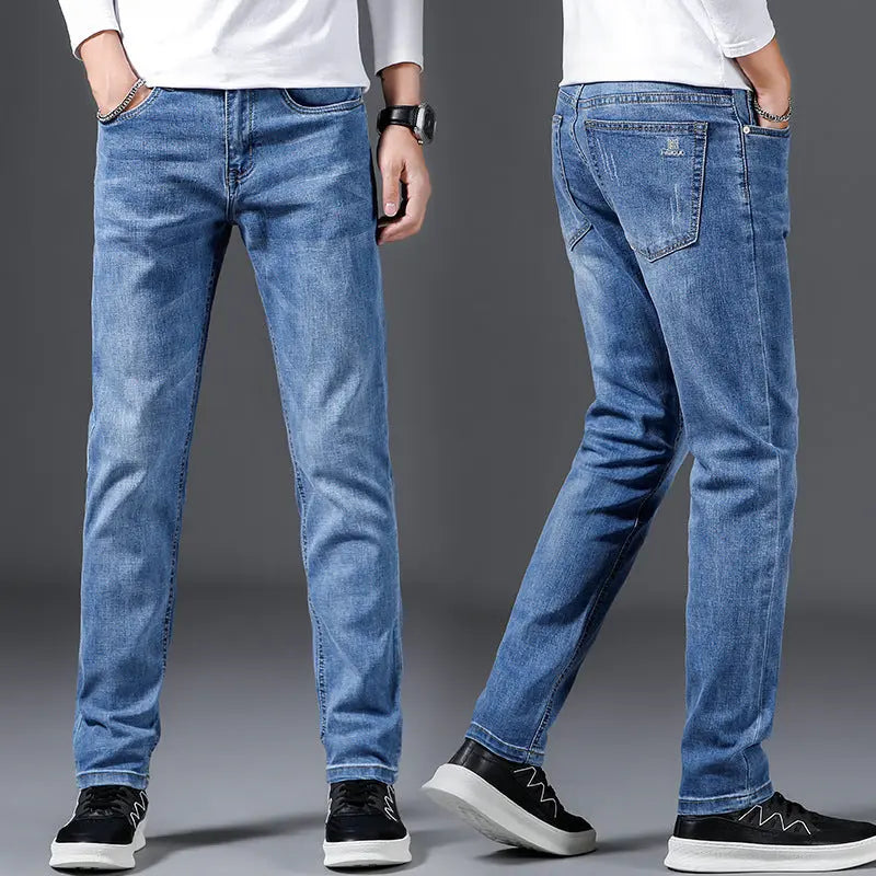 Slim Fit Elastic Straight Jeans For Men Heaventlyshop