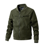 Suede Stand Collar Men's Jacket Double Zipper Pocket Clothing Mens Heaventlyshop