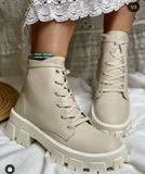 Women's Leather Boots Mid-tube Casual Short Boots Heaventlyshop