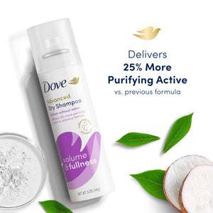 Dove Dry Shampoo Volume & Fullness 2 Count for Oily Hair for Refreshed Hair 5 oz 5 Ounce (Pack of 2) light clean scent Heaventlyshop