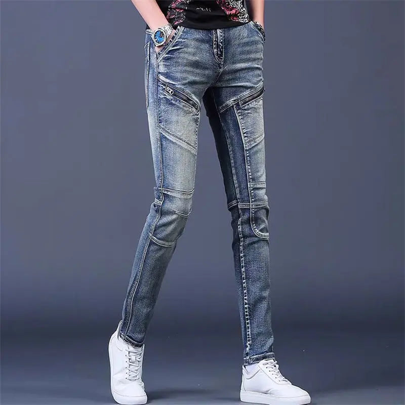 Men's Jeans Spring And Autumn Trendy All-matching Heaventlyshop