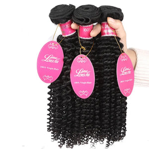 10A Deep Curly Brazilian Human Hair Bundles Weave Heaventlyshop