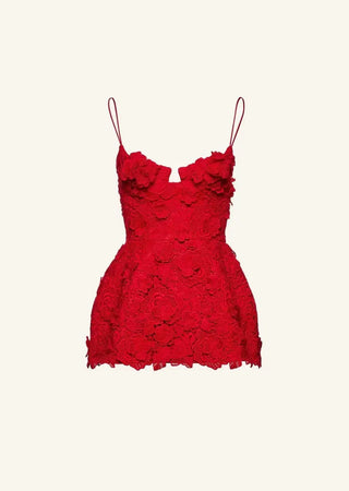 Red Pattern Decorative Sexy Sling Dress - Heaventlyshop