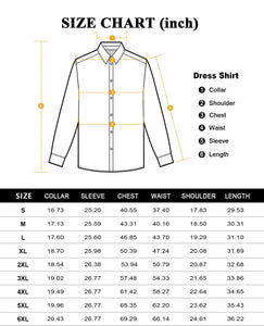 Stretch Mens Dress Shirts Long Sleeve Slim Fit Dress Shirts for Men Muscle Fit Wrinkle Free Button Down Shirt 3X-Large Baby Blue Heaventlyshop