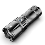 Aluminum Alloy White Laser Strong Light Flashlight Charging  Bright Long Distance Heaventlyshop