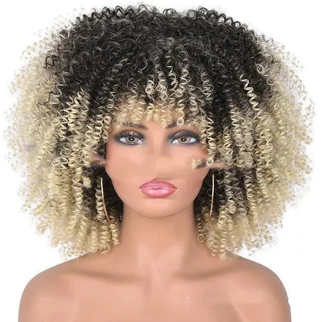 Small Curly Hair Rose Mesh Synthetic Headgear Heaventlyshop