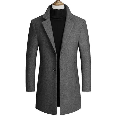 Casual Woolen Coat Men's Coat Windbreaker Heaventlyshop