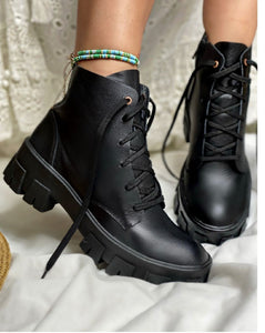 Women's Leather Boots Mid-tube Casual Short Boots Heaventlyshop