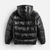 Autumn And Winter Down Black Warm Simple And Comfortable Hooded Short Coat Heaventlyshop