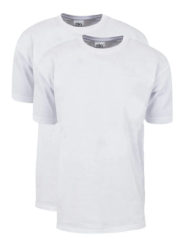 Shaka Wear Men's T Shirt – 2 Pack 7 oz Max Heavyweight Cotton Short Sleeve Crewneck Tee Top Tshirts Regular Big Size S-7XL 7X-Large White - Heaventlyshop