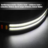 Stirnlampe COB-LED Kopflampe USB Wiederaufladbar Bewegungssensor 5-Modi Akku USB Heaventlyshop