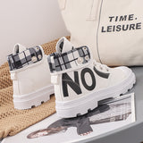 New All-match High-top Girls Canvas Short Boots Women's Shoes Heaventlyshop