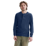 Hanes Men's T-Shirts, Men's BeefyT Henley Shirts, Men's Cotton Long Sleeve Shirts X-Large Navy Heather Heaventlyshop