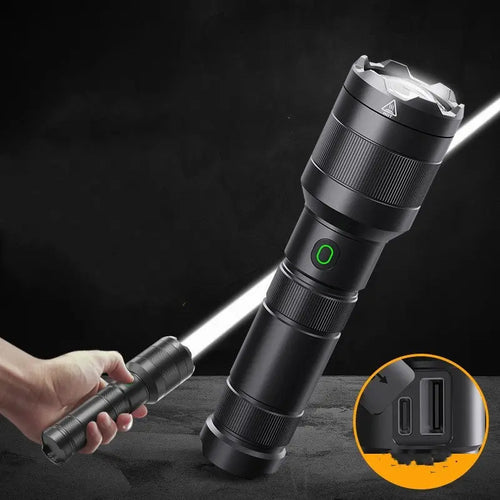 Long Shot Tactical Floodlight Rechargeable White Laser Flashlight Heaventlyshop