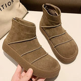 Soft Bottom Short Comfortable Back Zipper Boots Heaventlyshop