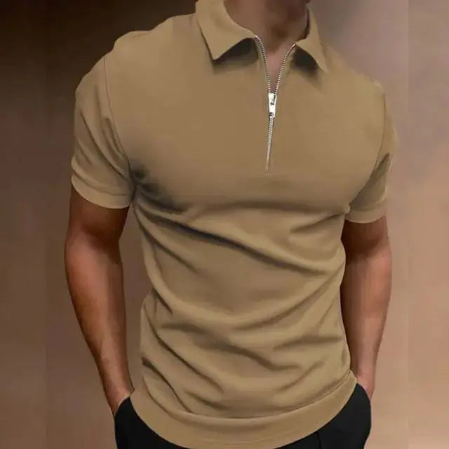 Summer Men's Solid Color Polo Shirts Heaventlyshop