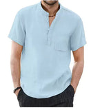 Men’s Casual Cotton Linen T-Shirt Heaventlyshop