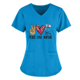 Cartoon Printed Nurse Uniform Scrubs Costume Heaventlyshop