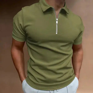 Summer Men's Solid Color Polo Shirts Heaventlyshop