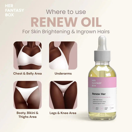 Renew Her - Natural Rejuvenating Oil for Dark Spots, Ingrown Hair, and Skin Brightening - Nourishing, Moisturizing Formula for All Skin Types Heaventlyshop