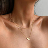 Krfy Gold Layered Initial Heart Necklace - Dainty 14K Gold Plated Tiny Letter Heart Personalized Monogram Name Necklaces for Women Trendy Gold Necklace Jewelry O Heaventlyshop