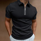 Summer Men's Solid Color Polo Shirts Heaventlyshop