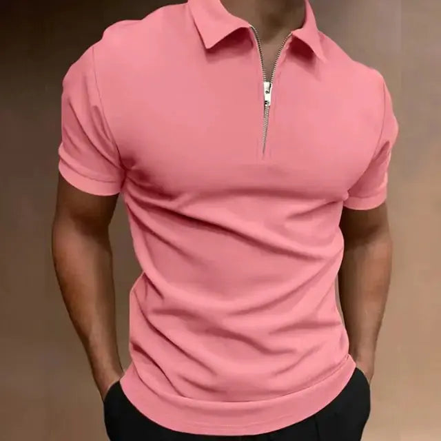 Summer Men's Solid Color Polo Shirts Heaventlyshop