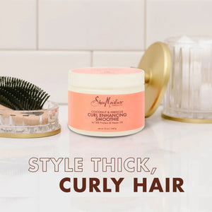 SheaMoisture Smoothie Curl Enhancing Cream Coconut and Hibiscus for Thick, Curly Hair Sulfate Free and Paraben Free 12 oz 12 Ounce (Pack of 1) Heaventlyshop