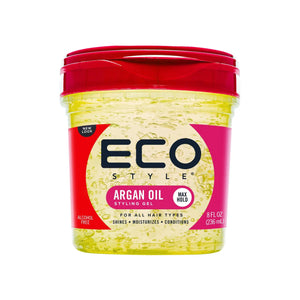 Eco Style Moroccan Argan Oil Styling Gel - Promotes Healthy Hair - Nourishes And Repairs - Delivers Long Lasting Shine - Provides Maximum Hold and Helps Tame Frizz - Ideal For All Hair - 8 oz Unscented 8 Ounce (Pack of 1) Heaventlyshop