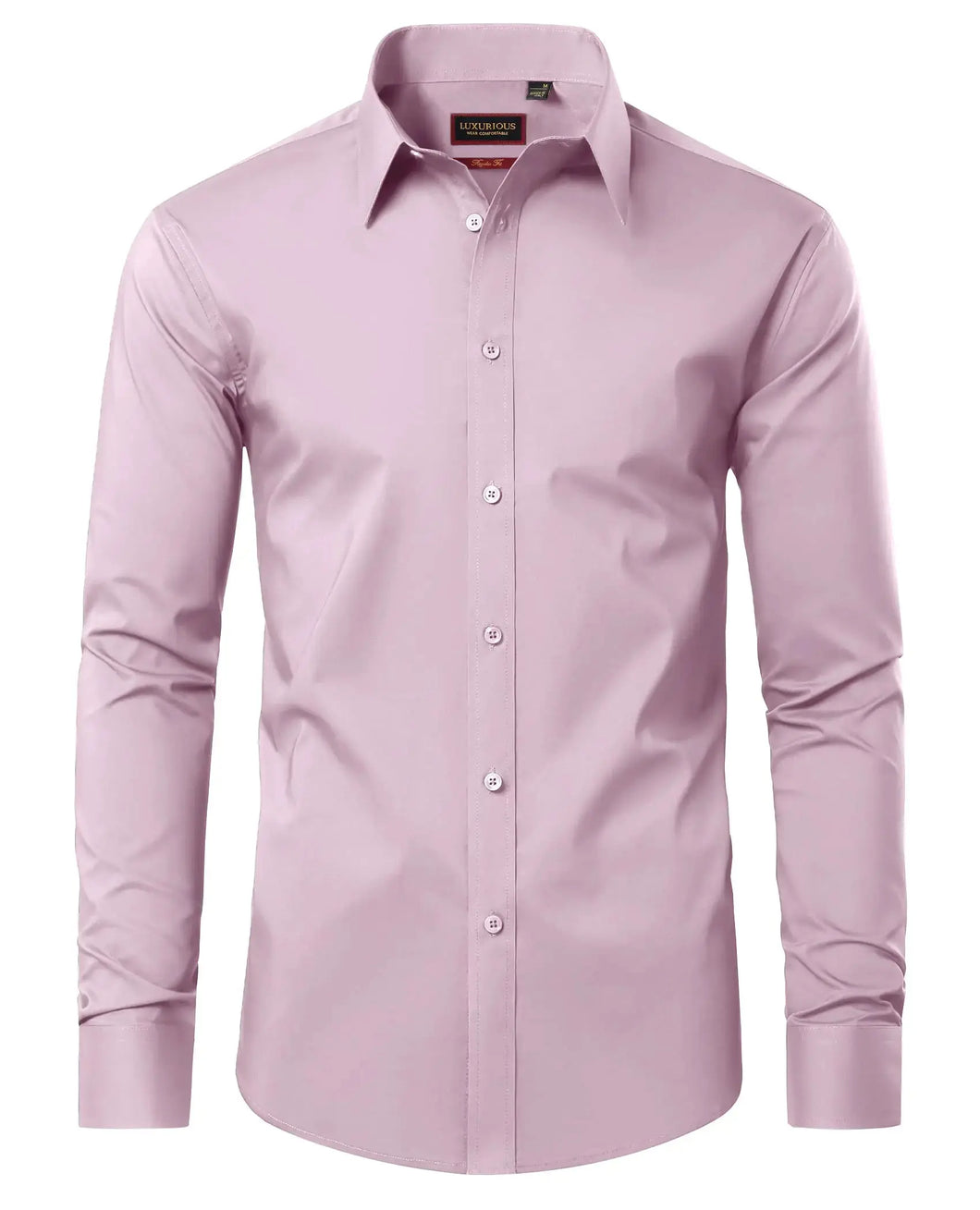 Mens Dress Shirts Long Sleeve Dress Shirts for Men Cotton Button Down Shirt Regular Big and Tall Dress Shirts Medium Baby Pink Heaventlyshop