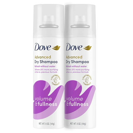 Dove Dry Shampoo Volume & Fullness 2 Count for Oily Hair for Refreshed Hair 5 oz 5 Ounce (Pack of 2) light clean scent Heaventlyshop