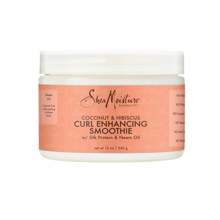 SheaMoisture Smoothie Curl Enhancing Cream Coconut and Hibiscus for Thick, Curly Hair Sulfate Free and Paraben Free 12 oz 12 Ounce (Pack of 1) Heaventlyshop